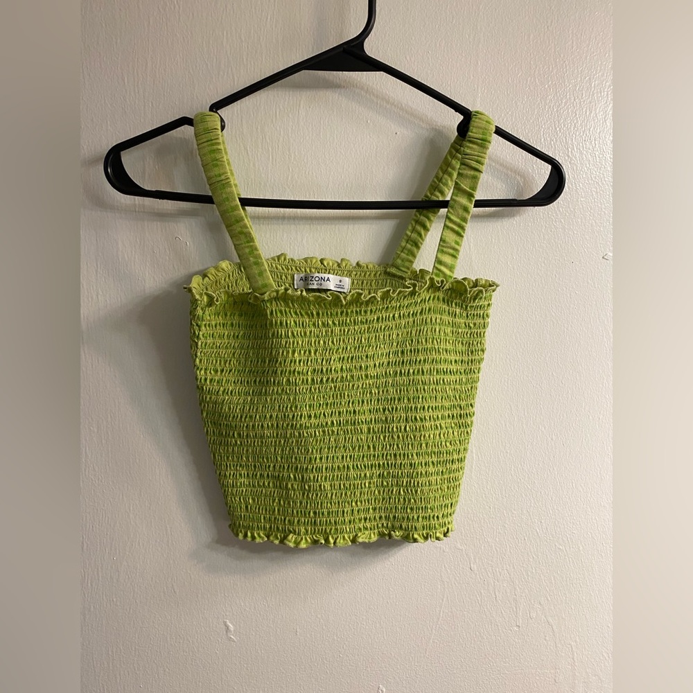 ARIZONA JEAN CO | Size Small | Green Crop Top Spaghetti Strap